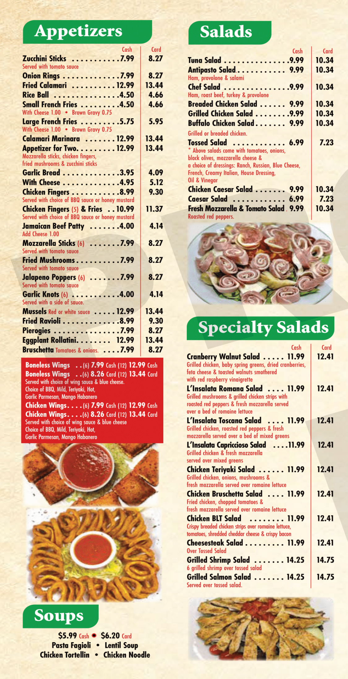 Menu for deals mario's pizza